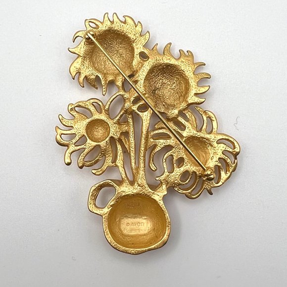 YSL for Avon Van Gogh Sunflowers Brooch - Picture 5 of 6